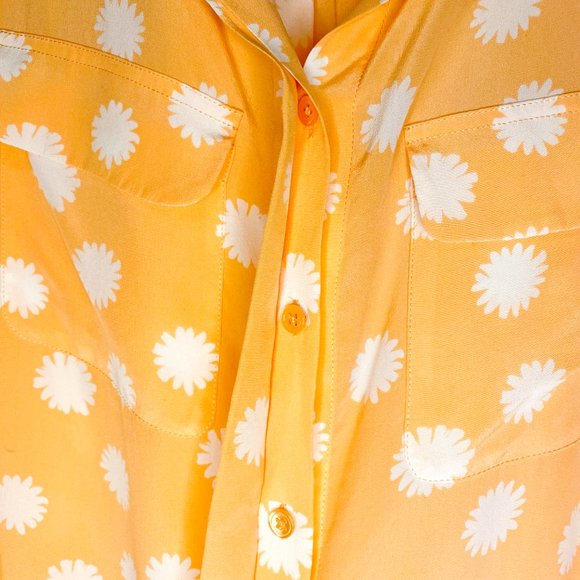 NWT Equipment Silk Blouse in Peach Floral Print - Picture 9 of 10